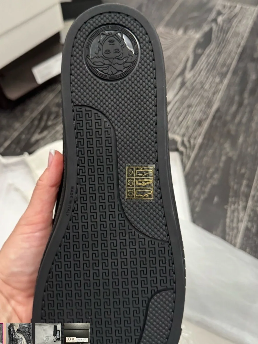 Versace Black Croc-Embossed Slip-On Loafer with Medusa Detail